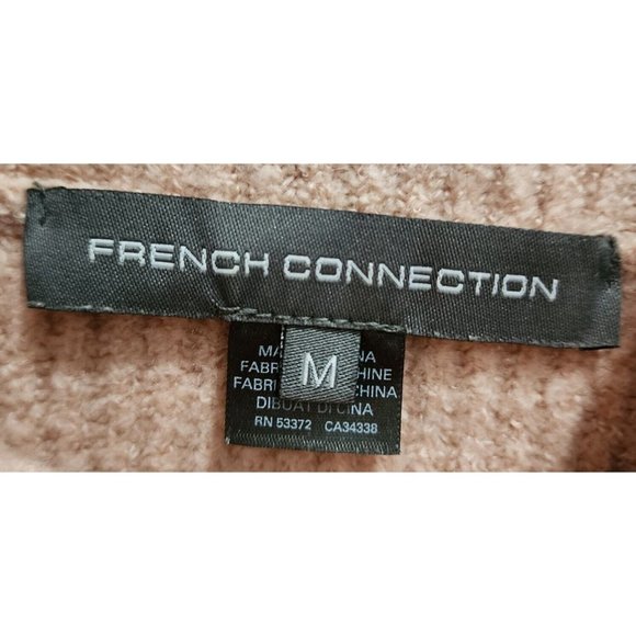 French Connection Women's Long Sleeve Sweater Roll Neck Camel Color Jumper Sz M - Picture 5 of 8